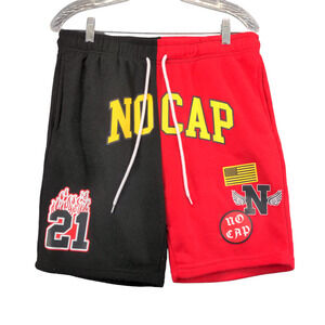 Brooklyn Cloth The Knit Short Mens Size M Red Black No Cap #21 Graphic Logo